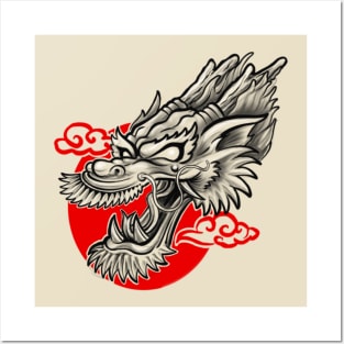 Chinese Dragon Tattoo Art Posters and Art